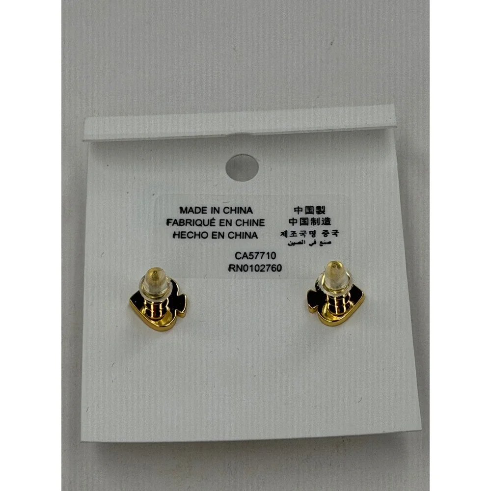 Kate Spade New York Strawberry Stud Earrings Red Gold Tone Fruit NWT Party Cte